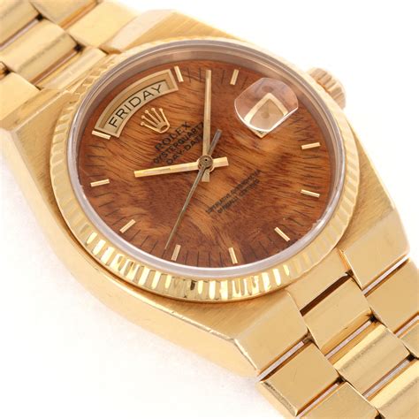 rolex oysterquartz day-date 19018 wood dial|rolex oyster quarters datejust.